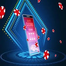 Mobile-friendly cassino game interface showing sports and casino categories